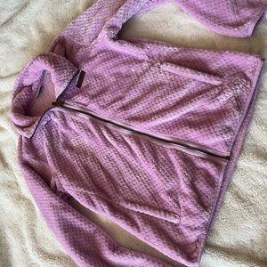 Columbia L large purple Lavender Textured Zip-Up Jacket fleece